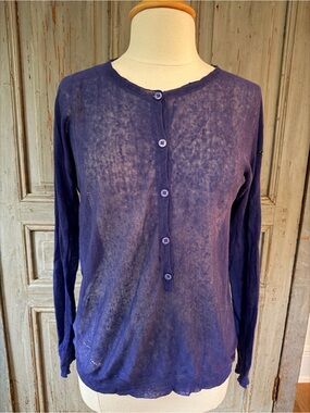 Zadig and Voltaire Women's Semi-Sheer Long-Sleeve Button Top